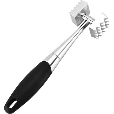 Maillet attendrisseur de viande double face en alliage de zinc, outil de cuisine pour attendrir les steaks et la volaille (1/5)
