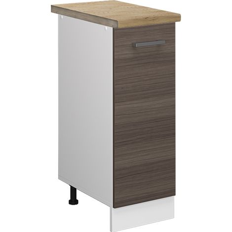 Armadio cucina dispensa alto R-Line, Grigio, 30 cm , PL Rovere, Vicco