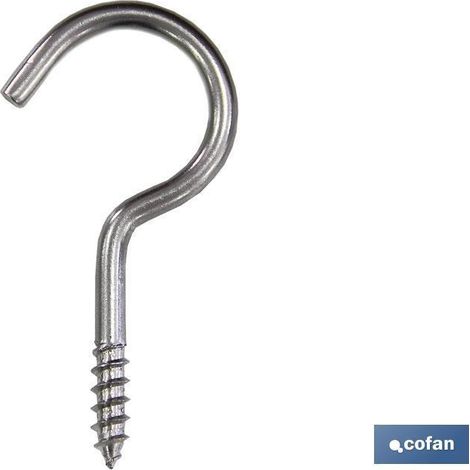 Pack 100 hembrillas abiertas zincadas 22 x 100 mm