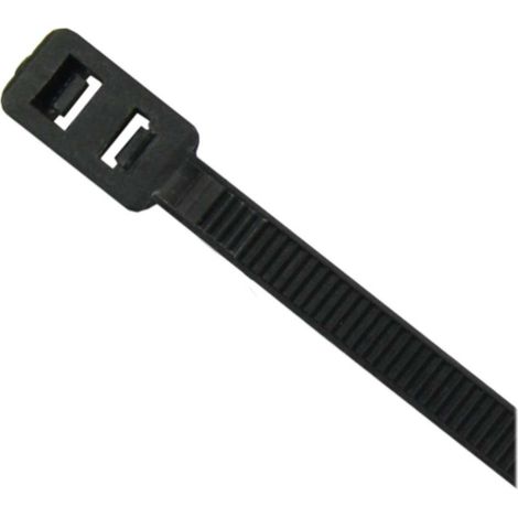 Lot de 100 serre-câbles à double tête Noir Longueur 300 mm Largeur 4,8 mm (1/5)