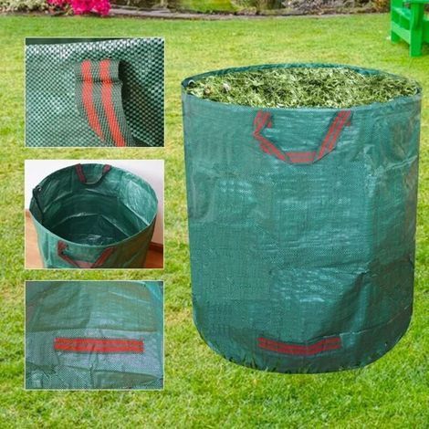 Sac de jardin réutilisable pour feuilles et ordures de pelouse, parfait pour enlever les feuilles, nettoyer la cour, Lot de 2(272L+48 Gallons) (1/5)
