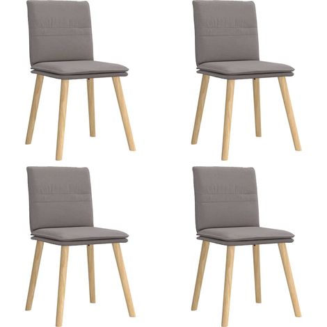 Maison Exclusive - Esszimmerstühle 4 Stk. Taupe Stoff