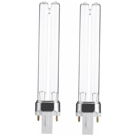 Lot de 2 stérilisateurs UV pour aquarium, purificateurs, ampoules germicides UV de rechange, culot G23 de 9 W (1/5)