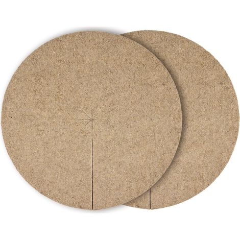 Protection Plante lot 2 disques de Chanvre 40 cm 600 g m2 Plante Pot protège Froid et Mauvaises Herbes Naturelle (1/4)