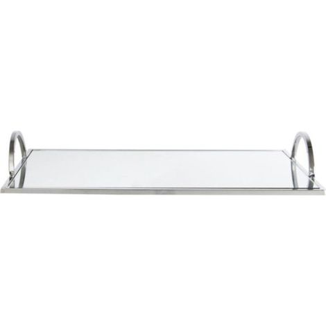 Plateau de Service "Miroir" 35cm Argent