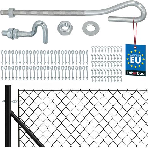KOTARBAU® Lot de 50 Tendeurs Grillage M6, Tendeur Cable, Acier Galvanisé, Tendeur Fil de Fer Cloture, Tendeur de Fil Fermé avec Vis de Fixation Ouverte (1/5)