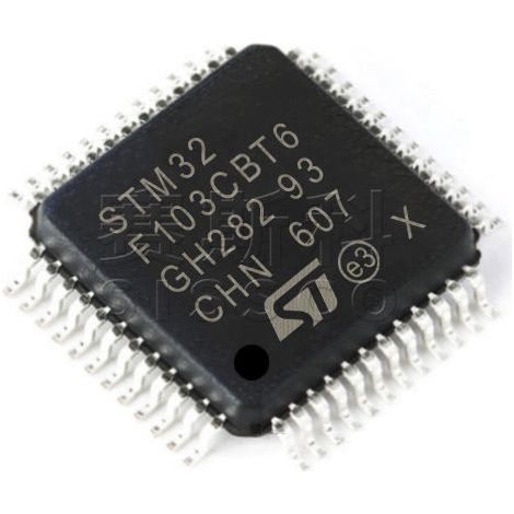 STM32F103CBT6 and STM32F103CBT7 electronic component chips, 5 units, 5 units.