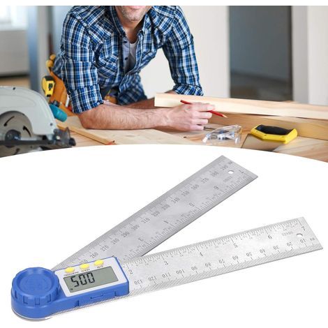 Rapporteur D'angle Numerique, Règle D'angle Inoxydable Pour Menuisier Et Fausse Equerre , Plage De Mesure 360°, Règle En Acier Pour Travaux De Bois Pour De Bricolage, Artisanat Et Bricoleurs (1/5)