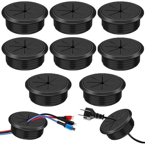 10 Stück Kabeldurchführungen Kabelkanal für Schreibtische Kabeldurchführung für Schreibtische 60 mm Kabelmanagement für Schreibtische für für das (1/5)