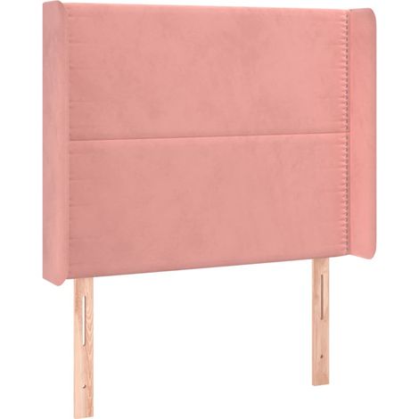 Maison Exclusive - Cabecero con orejas de terciopelo rosa 93x16x1 (1/5)