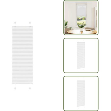 vidaXL Store plissé blanc 40x100 cm largeur du tissu 39,4 cm polyester (1/5)