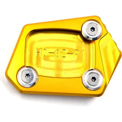 (Or) Agrandisseur de plaque de coussin de pied d'extension de béquille latérale CNC compatible pour Honda CBR600RR CBR650F CBR600F CBR500R NC700S/X NC700D INTEGRA maxpower (1/4)