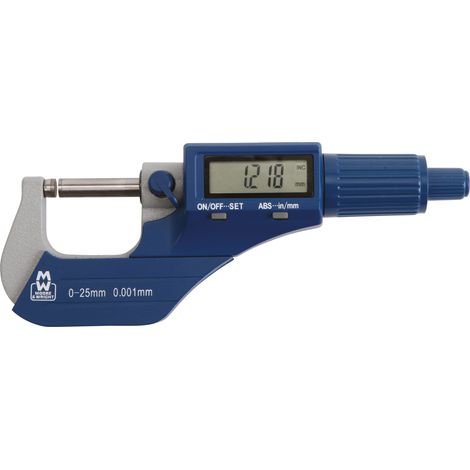 MW200-01DBL Digital External Micrometer 0-25mm/0-1in 0.001mm/.00005in MAW20001DBL