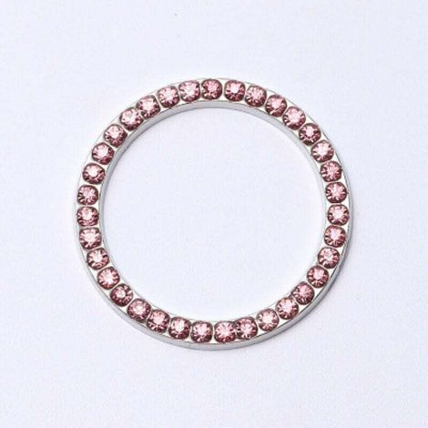 3-teiliges Auto-Bling-Dekor-Set: Kristall-Bling-Auto-Ring-Aufkleber, Kristall-Bling-Metallring-Aufkleber - Crezuo