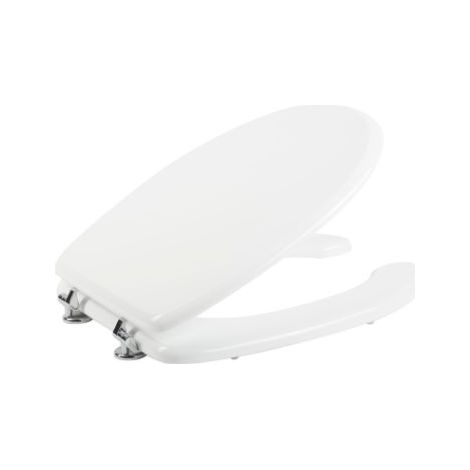 Sedile Wc bianco copriwater copriasse in mdf liscio con coperchio mod. For Life (1/4)