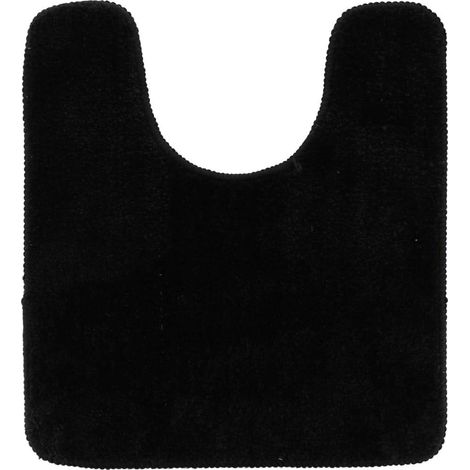 Mikrofaser-wc-konturmatte 45x50 cm latexunterseite - schwarz - Tendance