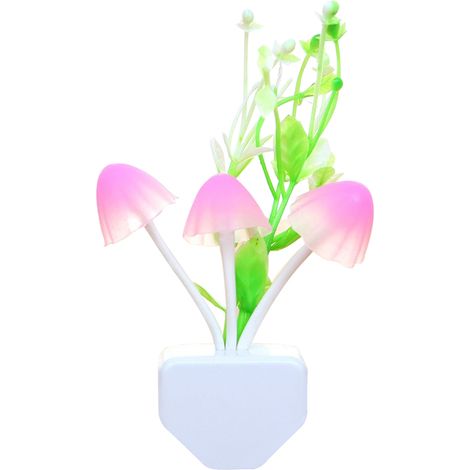 Lampe de Nuit Champignon LED Capteur Auto Allumage et Extinction Branchée Murale Mignonne pour Escaliers Salle Bain Chambre Enfant Pcs (1/5)