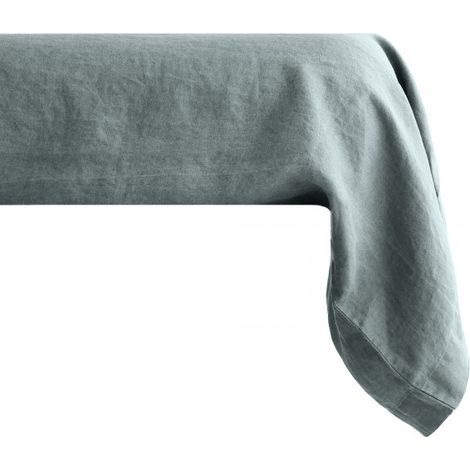 Taie de traversin Palace pur coton teint lavé, 63 fils/cm² Vent du sud - Palace Lichen - - Palace Lichen - 43 x 195 cm