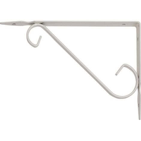 Support D'étagère Support D'étagère En Fer Forgé 19x24cm Blanc