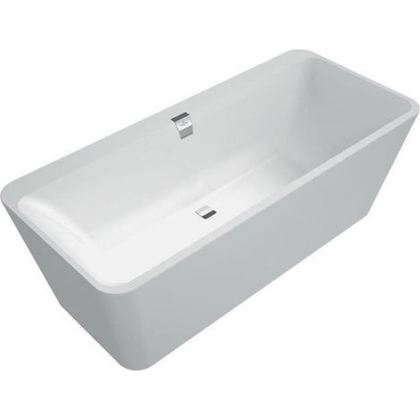 V&B Freistehwanne SQUARO EDGE 12 Rechteck 1800x800mm stone white