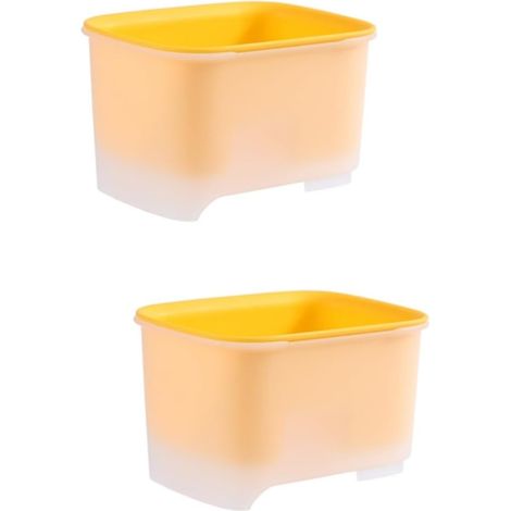Lot de 2 paniers d'angle pour évier, porte-brosse à vaisselle, égouttoir de cuisine, bac de rangement, support d'évier.-AquaForge (1/5)