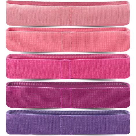 Bandes De Résistance - Pour Entrainement Des Jambes Et Fessiers - 5 Niveaux De Résistance - Ensemble Complet De 5 Pièces (1/5)