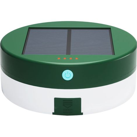 Lampe de camping solaire, guirlande lumineuse de rangement extérieur, lumière d'ambiance pour tente, veilleuse, lampe de secours rechargeable solaire (verte). (1/2)