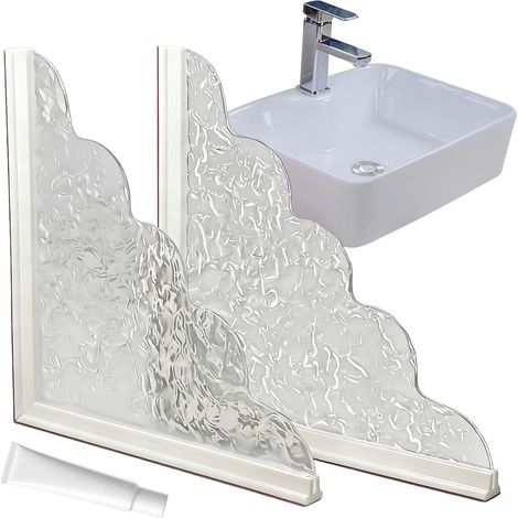 anti éclaboussures pour baignoire 2 pièces auto adhésives