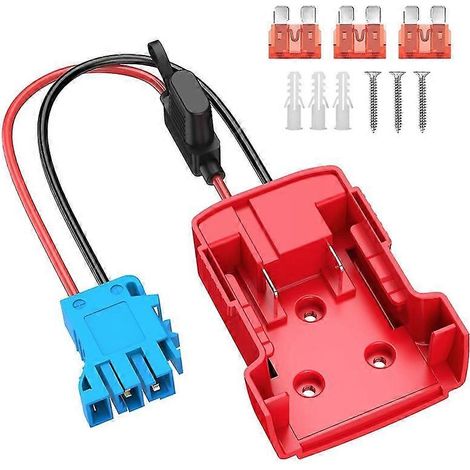 Adaptateur pour batterie Power Wheels avec connecteur de faisceau de câbles, fil 12AWG et fusible 40A pour Peg-Pereg (1/4)
