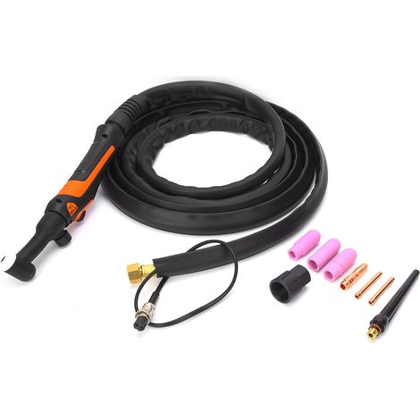 Torche de soudage TIG WP-26VF avec tête à valve flexible, poignée ergonomique, jeu complet câble 4m, idéale pour soudure à l'arc professionnelle. (1/5)