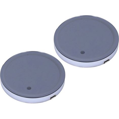 Coussin porte-gobelet à LED Lot de 2 Tapis Porte-gobelets LED, 7 Couleurs, 3 Modes, Chargement USB, étanche moto interieur (1/4)