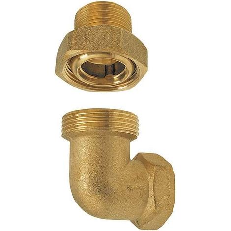 Raccordo angolare in ottone dorato 1/2" (15x21)