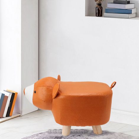 Tabouret bas mignon et tendance, parfait pour les enfants paresseux, pour une utilisation créative à la maison, dans le salon, tabouret à chaussures en forme d'animal de dessin animé, petit ours. (1/5)