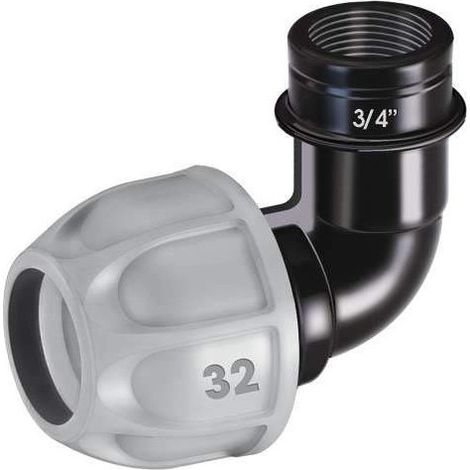 Claber Coude Raccord Irrigation Souterraine Ø 1" (32 Mm) Filetage 3/4" F - Cod. 90273