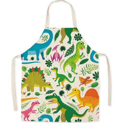 Grembiule in lino con stampa a cartoni animati, ideale per la cucina e la casa. Grembiule resistente e di alta qualità. Un capo d'abbigliamento da lavoro elegante per la cucina e la casa. (1/5)