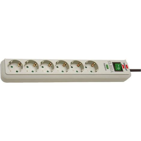 Regleta Brennenstuhl Eco-Line 6 enchufes gris con protección