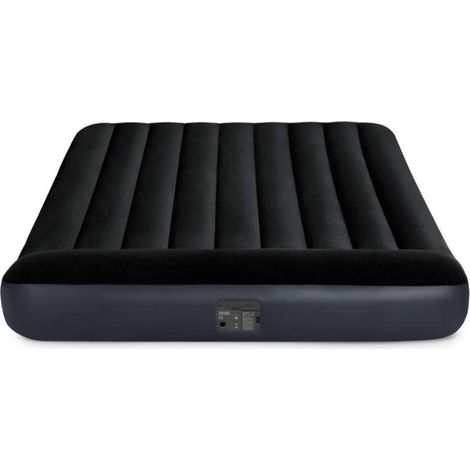 Intex – Matelas gonflable 2 places 203x152x25 cm – Gonflage électrique rapide – Technologie Fiber Tech – Confort optimal intérieur