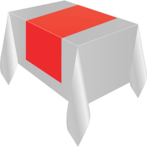 TrAdE Shop Traesio - Runner Striscia Per Tavolo Tovaglia Rossa In Tnt Cm 40x400 Feste E Party -