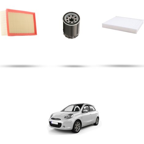 Kit tagliando 3 filtri compatibile con Nissan Micra IV (k13) 1.2 72KW Dal 2010 (1/4)