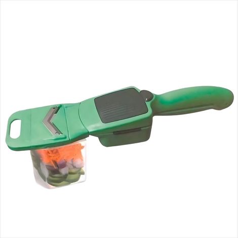 Coupe-légumes multifonctionnel, un ustensile manuel portatif doté de plusieurs lames pour trancher et râper, idéal pour la préparation des aliments à la maison.