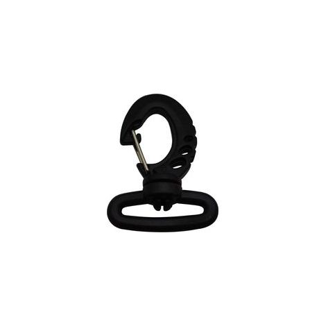 Lot de 5 Mousquetons Ovales Pivotants en Plastique Noir avec Fermoir de Sécurité Robuste pour Sac à Dos Camping Randonnée et Usage Quotidien (1/3)