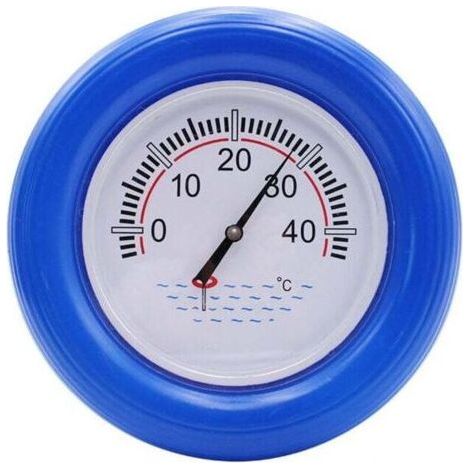 Blauer Thermometer-Rettungsring, Schwimmbadthermometer mit blauem Schwimmring (1/5)