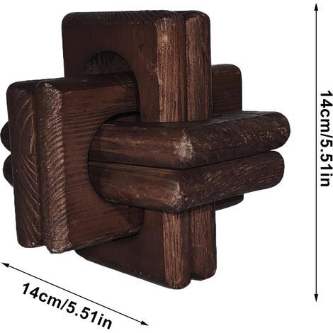 Wood Knot Decor Decorative Chain Links Sculpture Handcrafted (1/4)