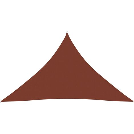 Ombrellone a vela triangolare in tessuto Oxford 5 x 5 x 6 m terracotta 020009920
