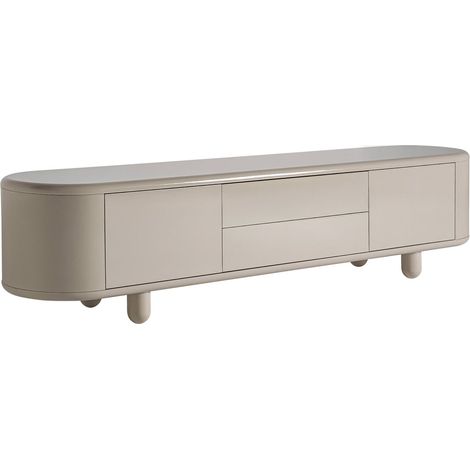 Meuble TV crème contemporain en bois finition brillante - Crème brillant contemporain (1/5)