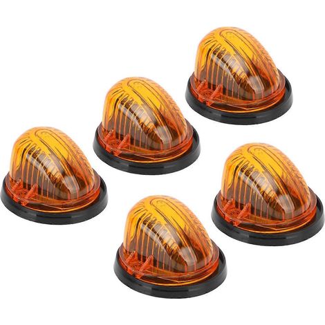 Stück LED-Dachmarkierungsleuchten, 12 V, bernsteinfarbene Linse, universell passend für Wohnmobile, Yachten und Pickups