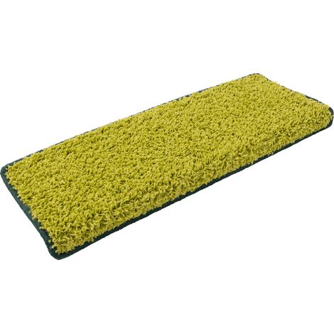 Shaggy-Stufenmatte Barcelona Grün 140 Rechteckig 23,5 x 65 cm