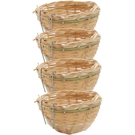 4pcs Small Bird Breeding Nest Telling Nest Cage House Haching Breeding Cave pour Perroquet, canari ou calocascule ou d'autres Oiseaux