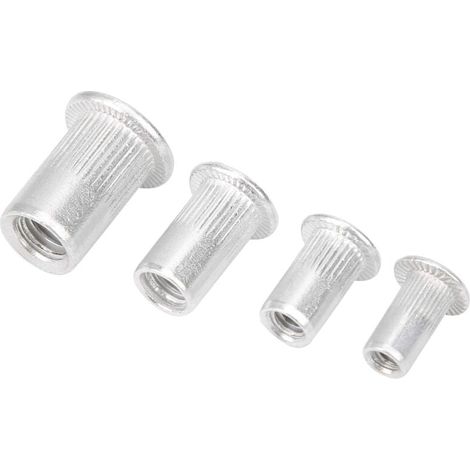 Aluminium-Nietmuttern, Nietmuttern-Set, 200-teilig für elektromechanische Schalter, leichte Industrieprodukte, Möbel (1/4)