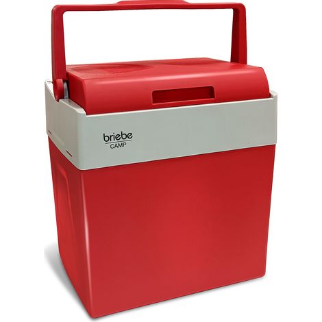 Briebe CF1153RED Nevera Portátil Eléctrica de Viaje, Coche, Camping, 28 L, Conexión 12V y 220V, Enfría y Calienta 55W Rojo (1/5)